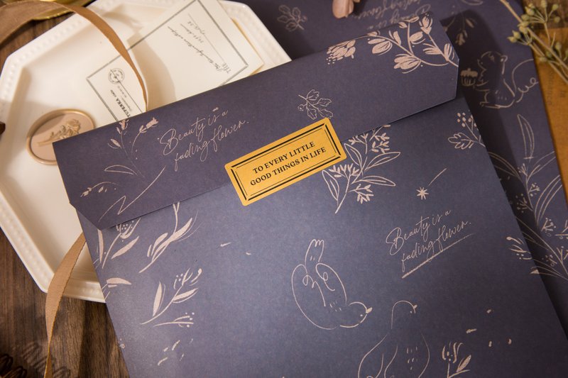 包装信封纸袋5入(大) - 石墨蓝 - 信封/信纸 - 纸 蓝色