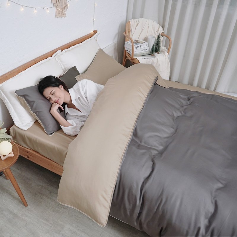 顶级100支纯天丝TM床包 被套 两用被-台湾制莱赛尔纤维床单/HST03 - 寝具 - 丝．绢 多色