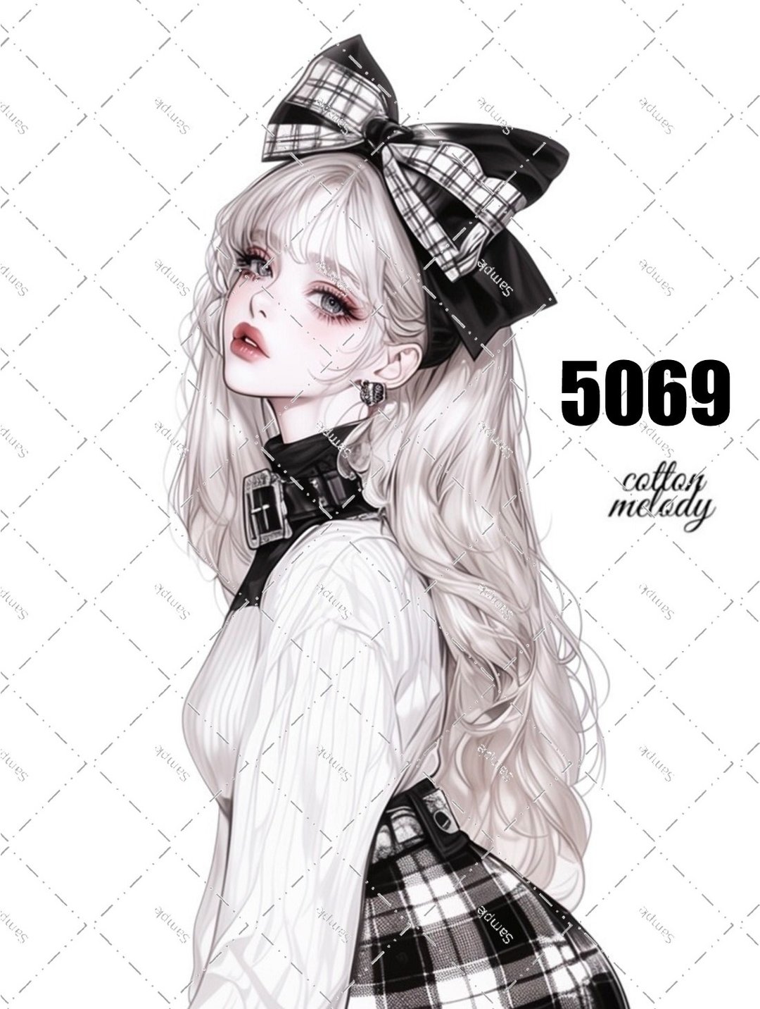 original sticker no.5069 人物贴纸 原创贴纸 原创人物贴纸 装饰贴纸 cotton melody - 贴纸 - 纸 