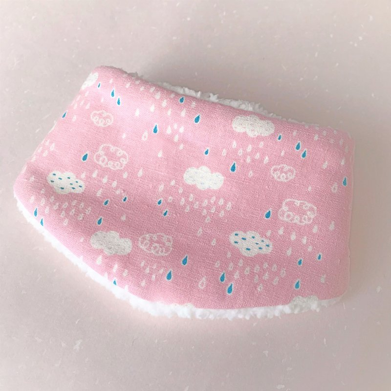 毛绒保暖宠物脖围 宠物围巾 -- 粉红云朵 - 项圈/牵绳 - 棉．麻 粉红色