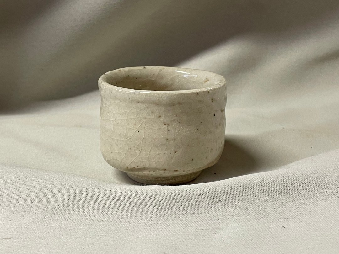 8 志野 迷你酒杯 (5.5cm) - 酒杯/酒器 - 陶 白色