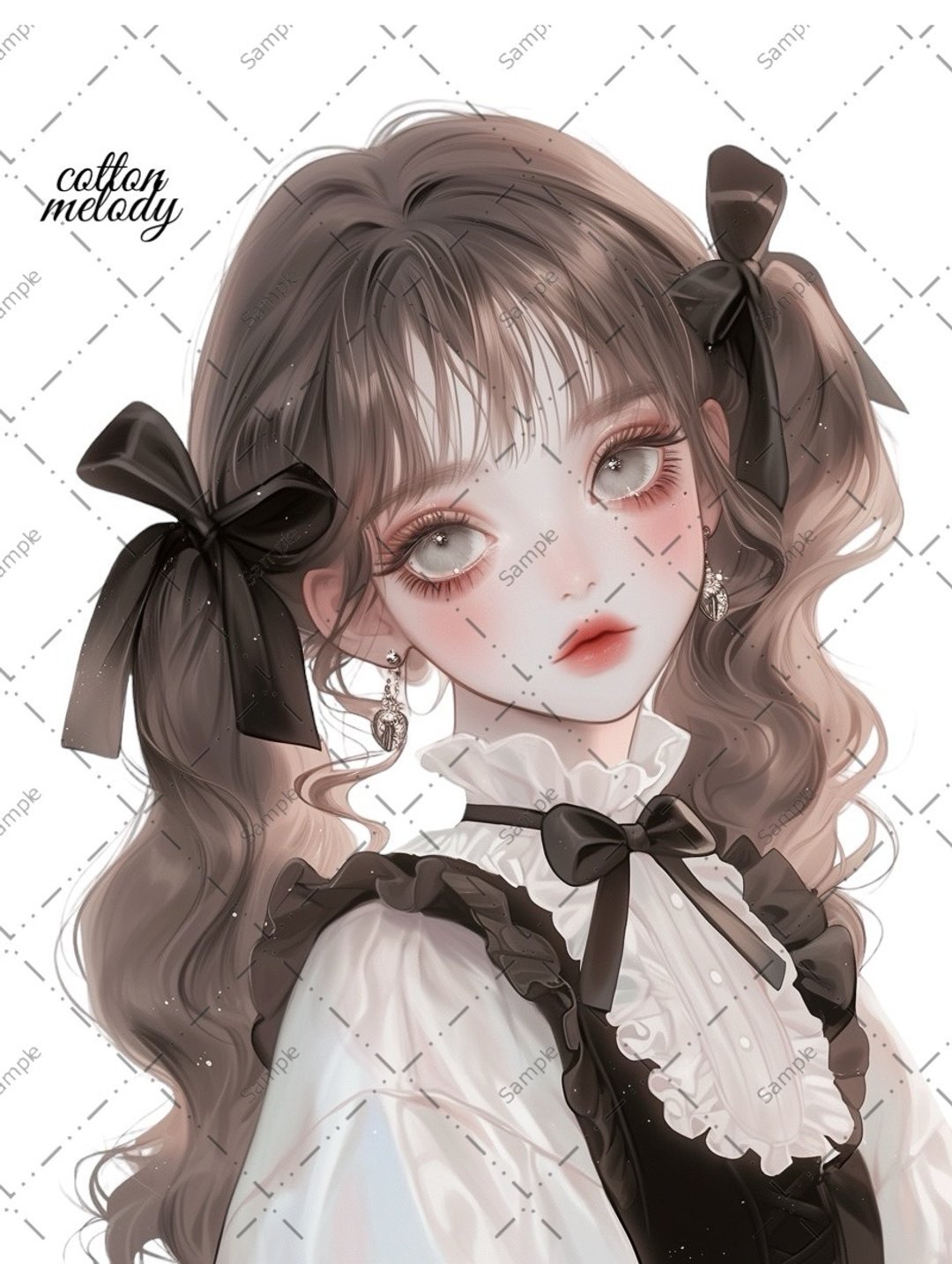 original sticker no.858B 人物贴纸 原创贴纸 人物贴纸 女孩贴纸 原创人物贴纸 - 贴纸 - 纸 