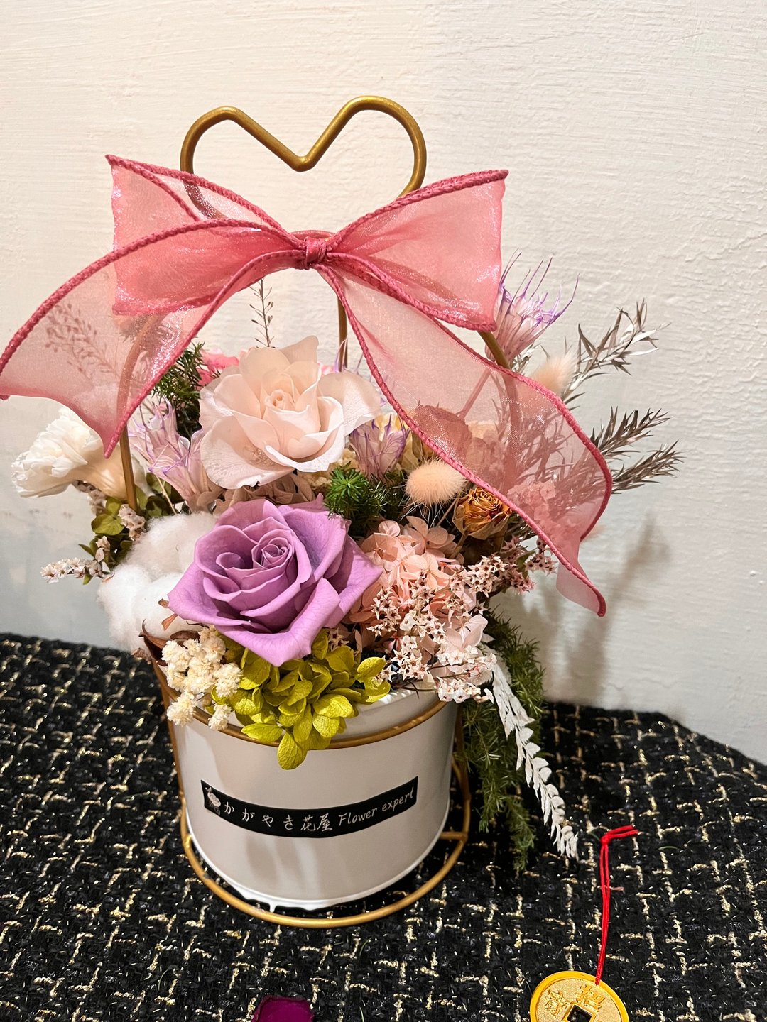 客订盆花开幕礼/乔迁礼/情人节礼物/母亲节礼物/生日礼物 - 干燥花/捧花 - 铝合金 紫色