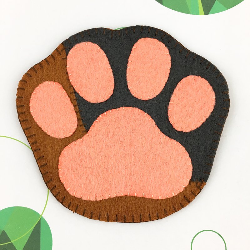 猫掌杯垫 花猫 - 杯垫 - 聚酯纤维 咖啡色