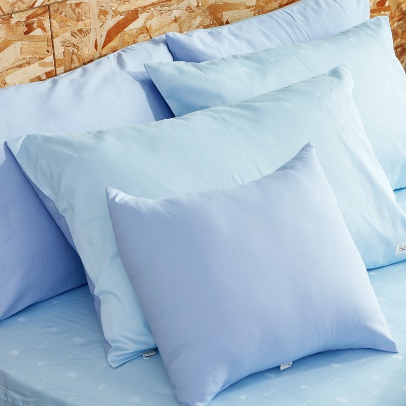 【极致亲肤】胶原蛋白天丝棉刺猬缇花枕套-天空蓝(2入/组) - 寝具 - 棉．麻 蓝色