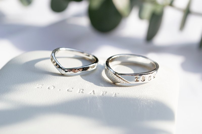 心尖对戒 - 戒指 - 纯银 银色