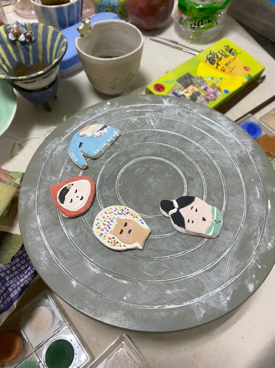 【森蓝陶艺工作坊】手捏小陶片 - 陶艺 - 陶 