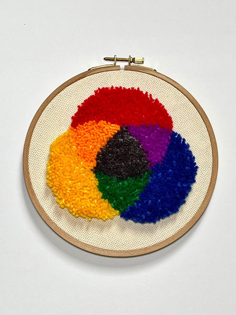 戳绣 | 挂墙装饰 | 红黄蓝 | 色彩主义者之梦 05 - 原色 - 墙贴/壁贴 - 绣线 多色