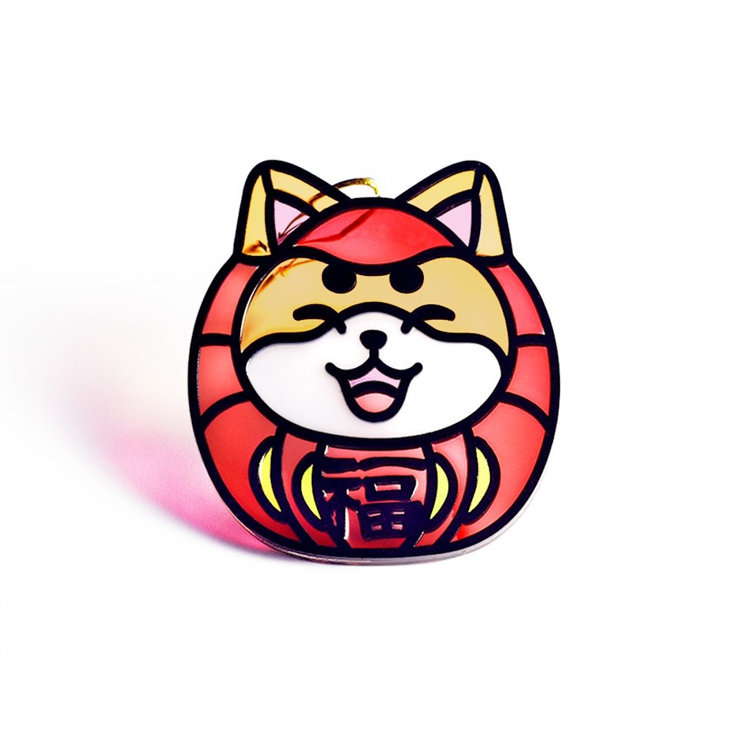 动物达摩 (柴犬) 挂饰 / 匙扣 - 订制抱枕/饰品 - 压克力 多色