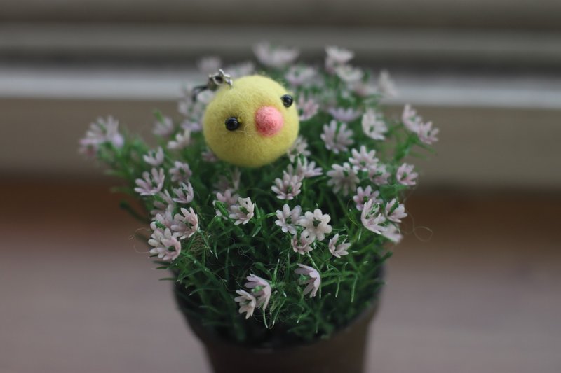 金鸡年 小鸡造型手机吊饰 浅黄色 - 其他 - 羊毛 黄色