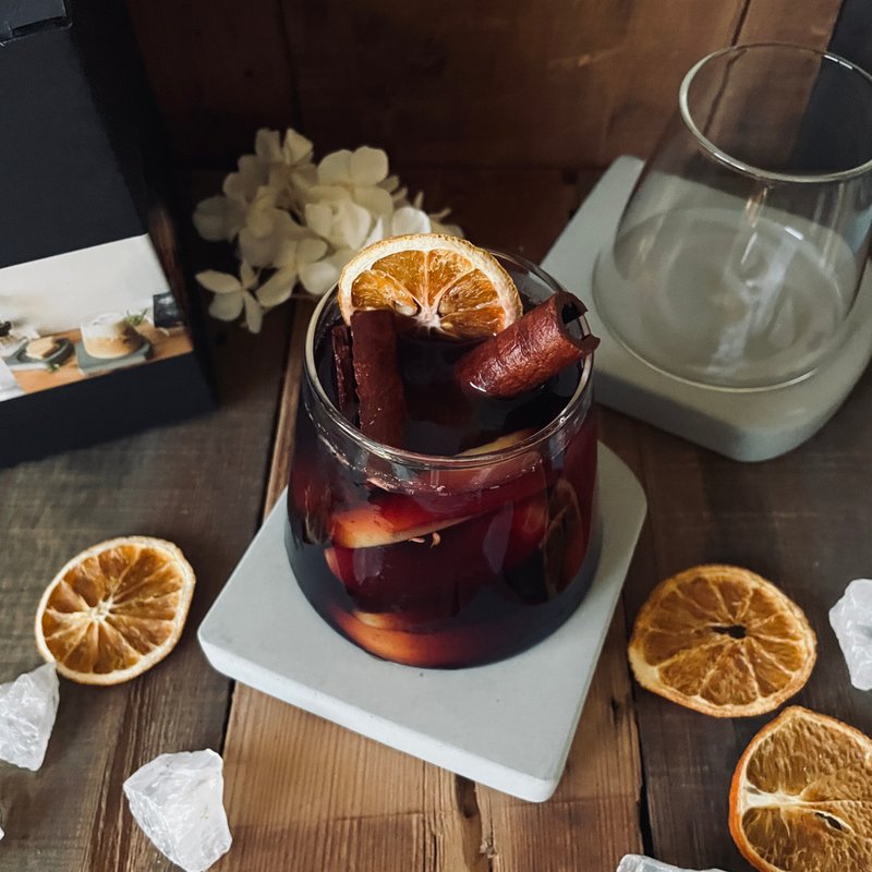 【富士山杯x元气吐司造型水泥杯垫】生日礼物 热红酒杯 果汁杯 - 玻璃杯 - 玻璃 