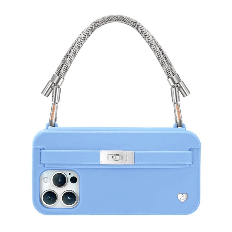 香港设计手机包-Lumi【Silver Strap + Jordy Blue Pursecase】 - 手机壳/手机套 - 环保材料 蓝色