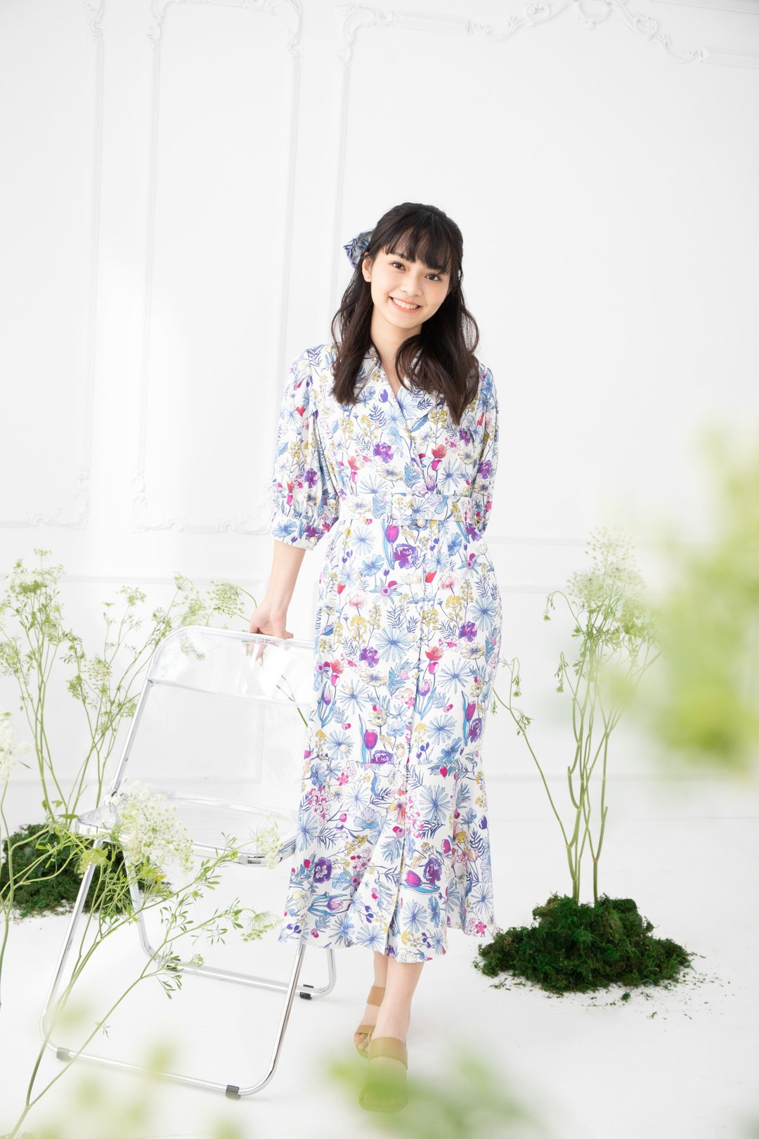 【波丽印花】爱丽儿 美人鱼尾 长裙 长洋装 皇后紫 大尺码 - 洋装/连衣裙 - 其他材质 白色
