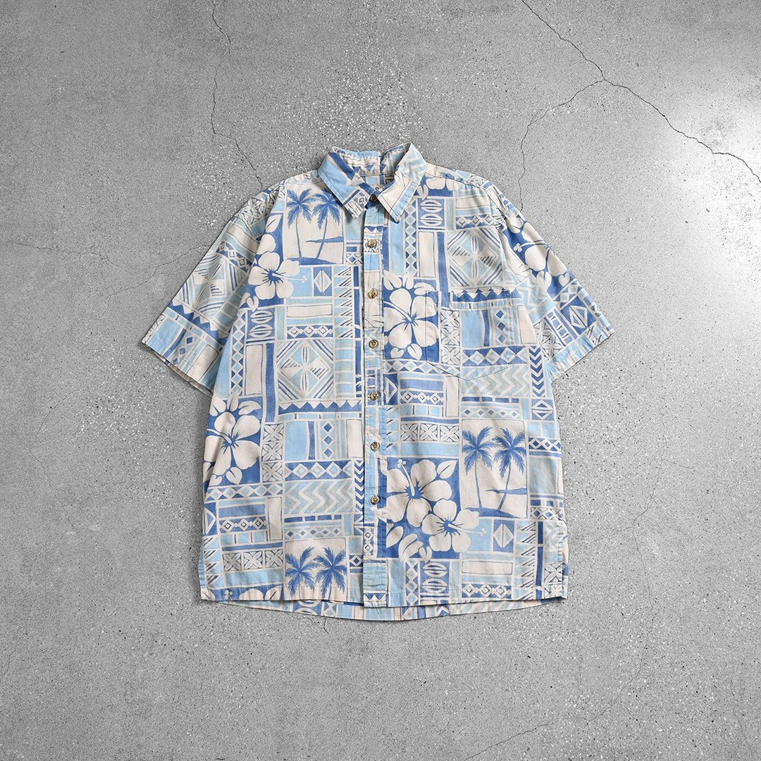 Aloha Shirts 夏威夷衫 / 古巴领衬衫、夏季古着衬衫、保龄球衬衫 - 男装衬衫 - 其他材质 蓝色