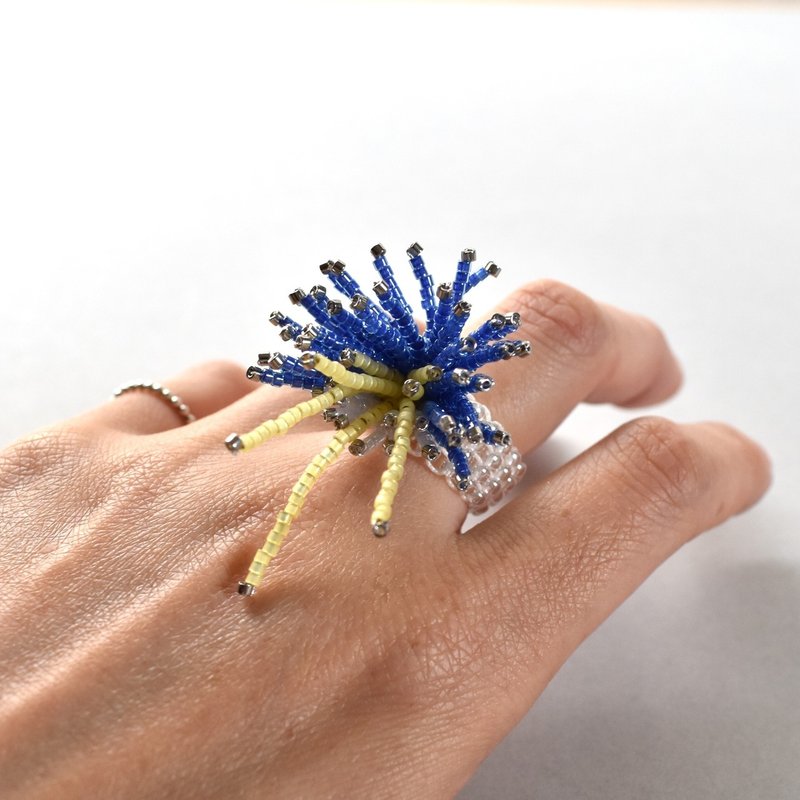 露草 / 银色 - 戒指 - 玻璃 