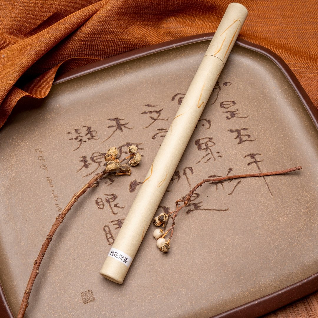 永德堂 - 桂花沉香 线香 - 香薰/精油/线香 - 木头 咖啡色
