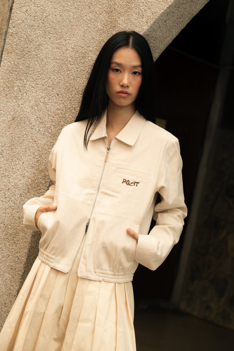 Palit 棉质外套 (象牙白) - 女装休闲/机能外套 - 棉．麻 白色