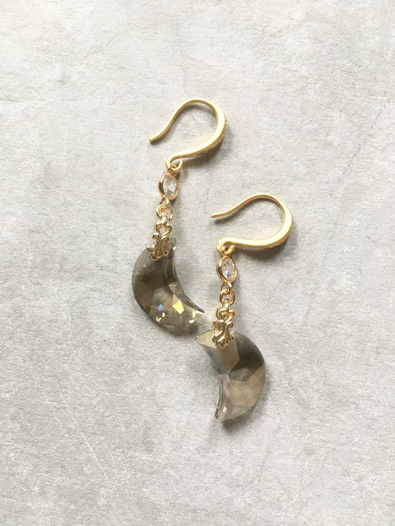 月半小夜曲 - 耳环/耳夹 - 其他金属 