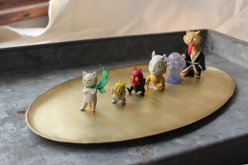 黄铜胖椭圆置物盘 - 摆饰 - 铜/黄铜 黄色