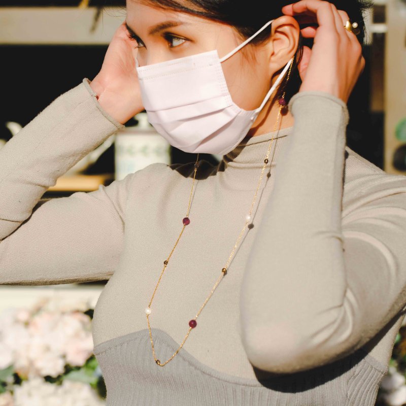 珍贵红宝石口罩链 Sumeru Ruby Face Mask  Chain 情人礼物 - 其他 - 其他金属 粉红色
