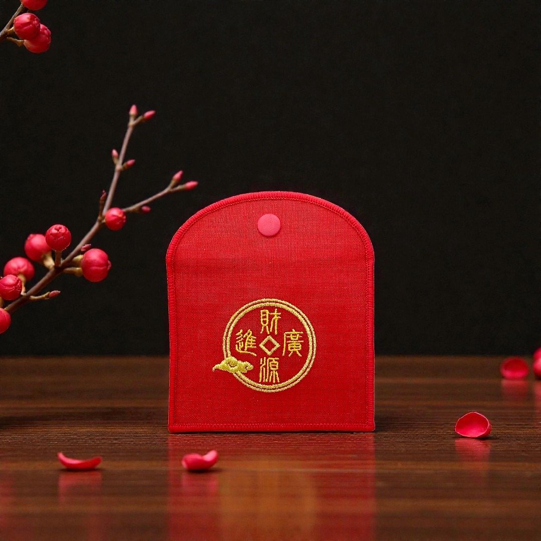 【刺绣红包袋】财源广进・招财小红包袋 - 红包/春联 - 绣线 红色
