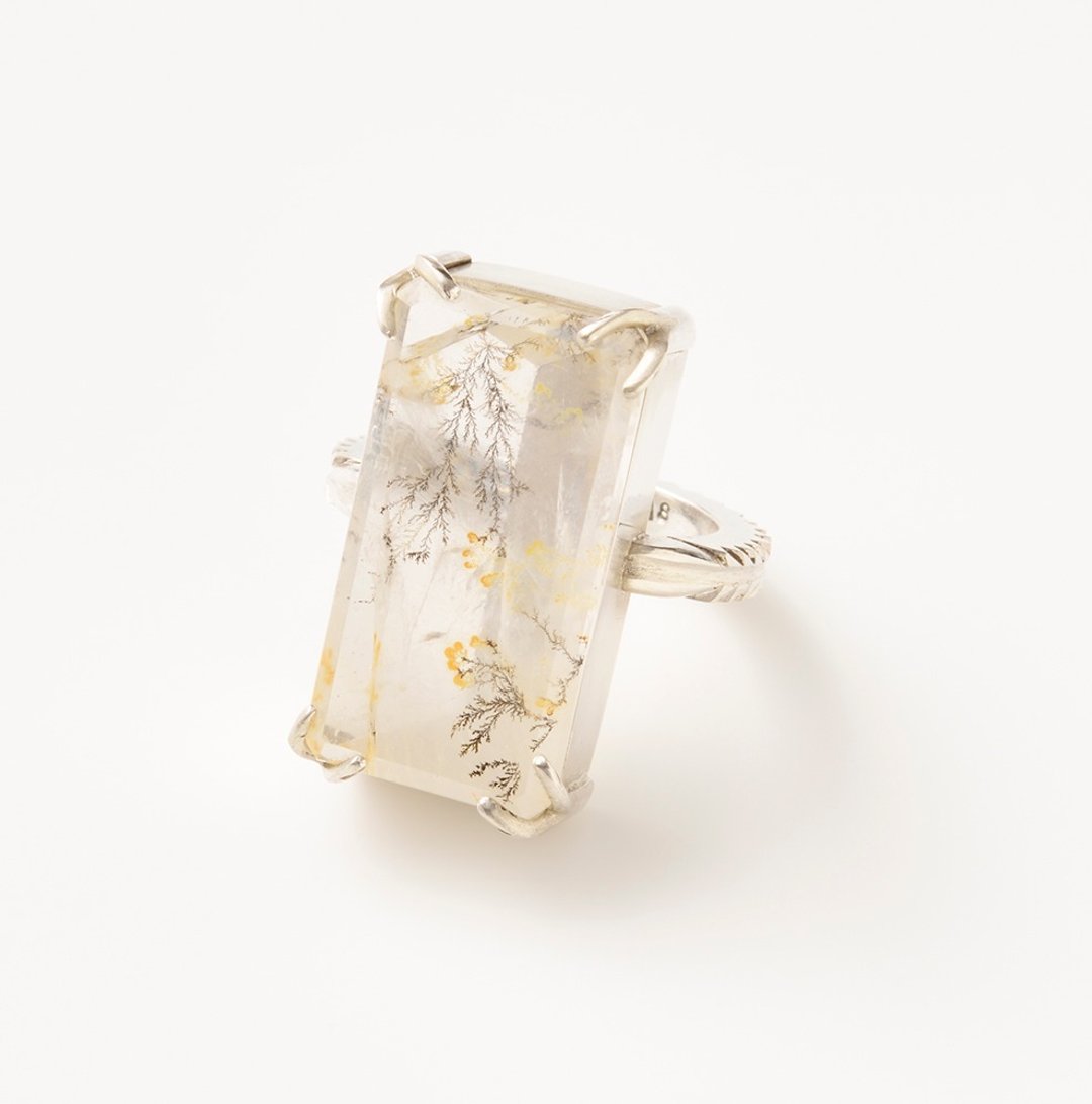 CR54 (Dendrite Quartz) - 戒指 - 其他金属 银色