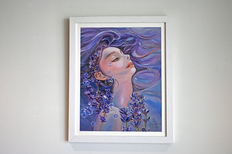 【植绪精油香氛版画】含画框 艺术家联名 放松心灵 壁画 版画 - 海报/装饰画/版画 - 精油 