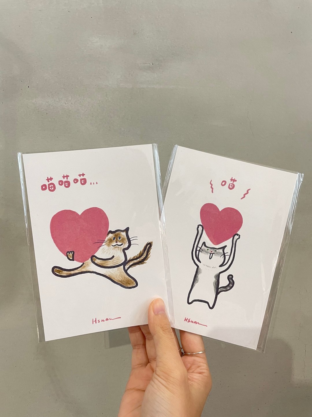 画你家喵咪明信片 - 卡片/明信片 - 纸 