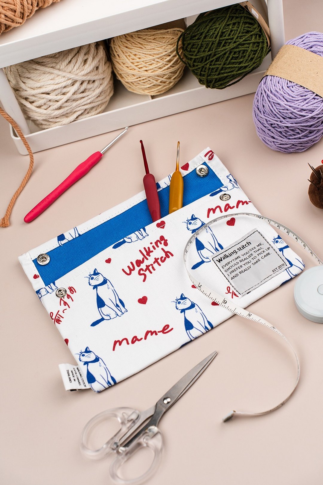 HotSummer : MAME CLUTCH BAG - 手拿包 - 棉 白色