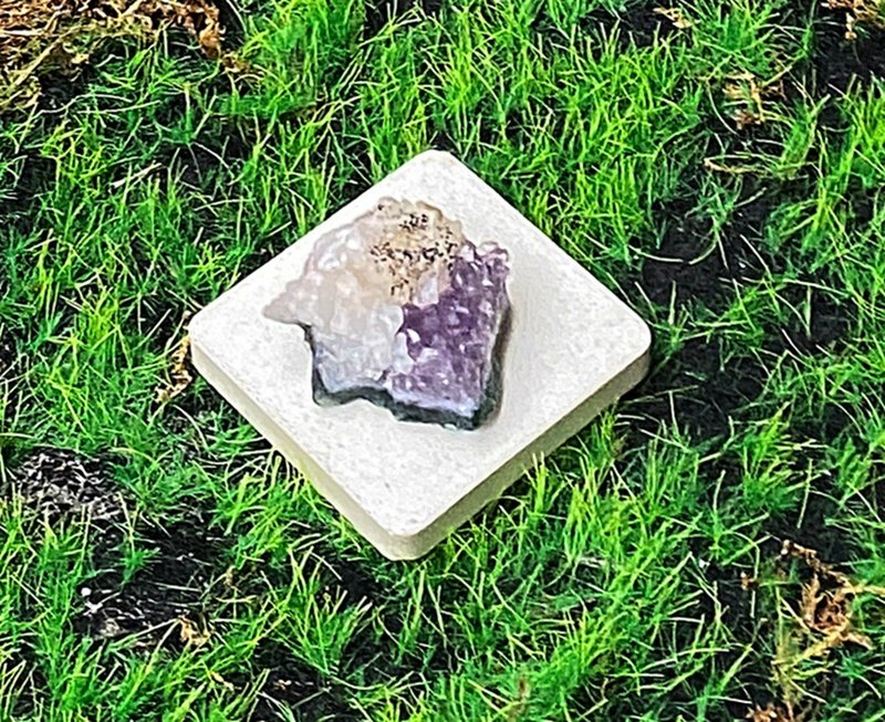 招财避邪-天然异象紫晶簇共生方解石及黑碧玺 紫水晶 财运水晶 - 摆饰 - 水晶 多色
