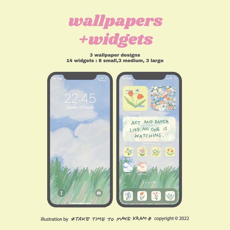 数位壁纸和小工具让您对 iPhone 感到满意 - 电脑手机桌布/贴图/App 图示 - 其他材质 多色