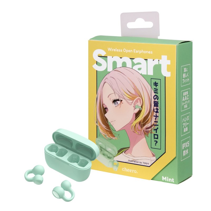 cheero 无线开放式耳机 Wireless Open Earphones Smart 薄荷绿色 - 耳机 - 塑料 蓝色
