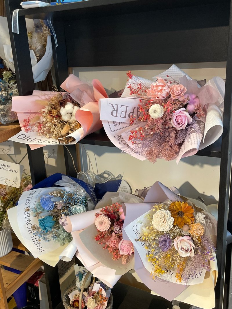 Time flower莳花/干燥花束/情人节礼物/七夕礼物/母亲节花束/情人 - 干燥花/捧花 - 植物．花 