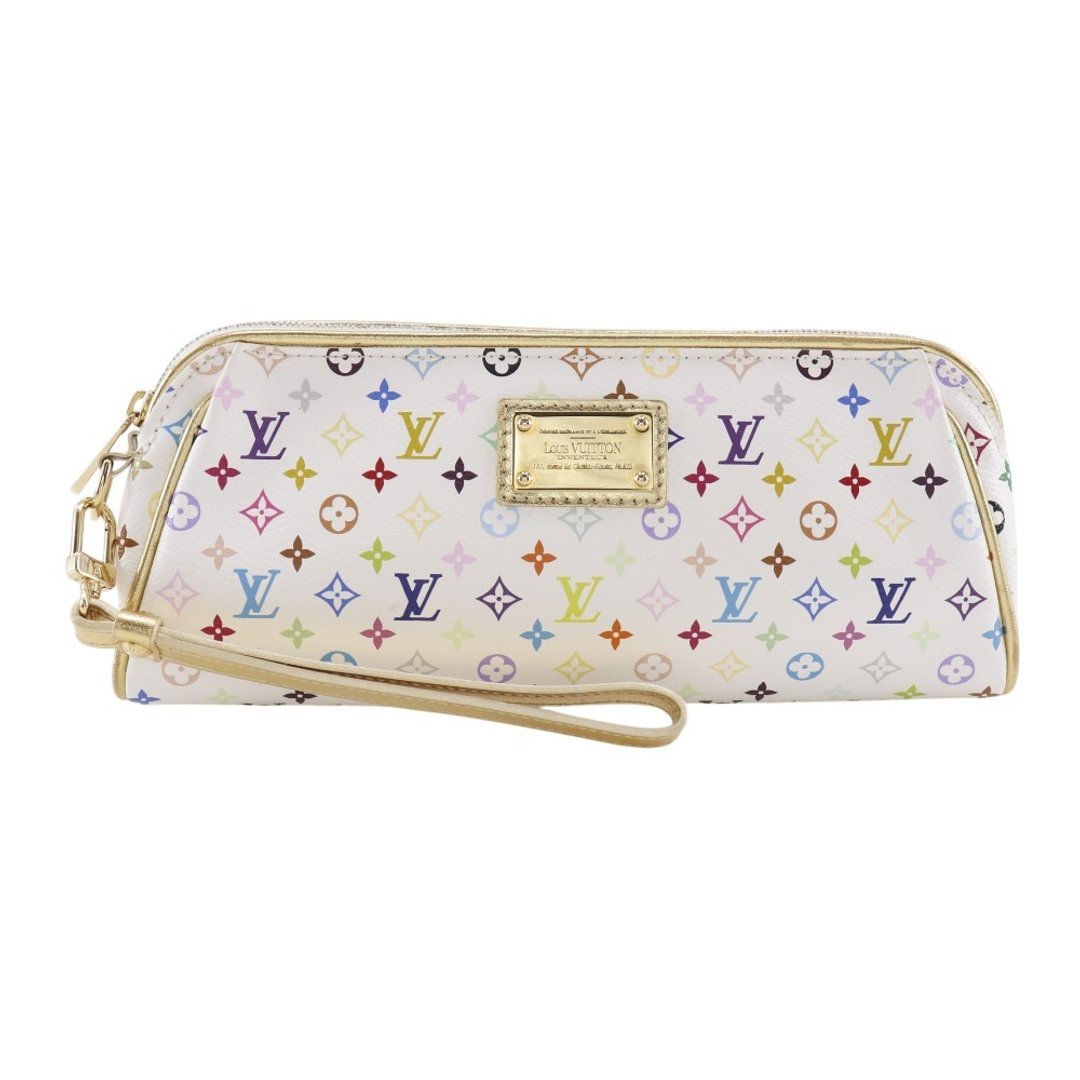 【日本直送】LOUIS VUITTON KATE 晚宴包 配件手拿包 M55212 Monogram Multicolore 布朗白 CT1088【二手】 - 手拿包 - 人造皮革 白色