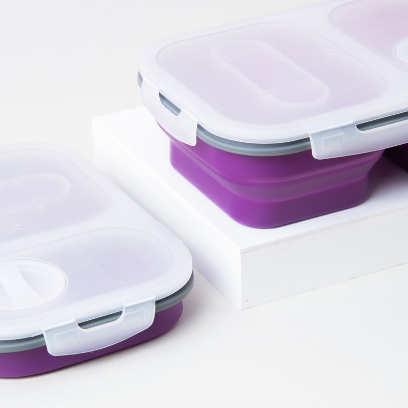 Purple Grape Silicone Lunch Box - 便当盒/饭盒 - 硅胶 紫色
