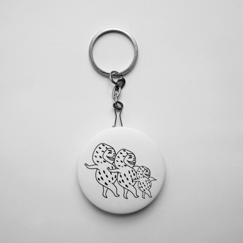 嘻 花生 / Peanuts 酒瓶器钥匙圈 - 钥匙链/钥匙包 - 塑料 白色