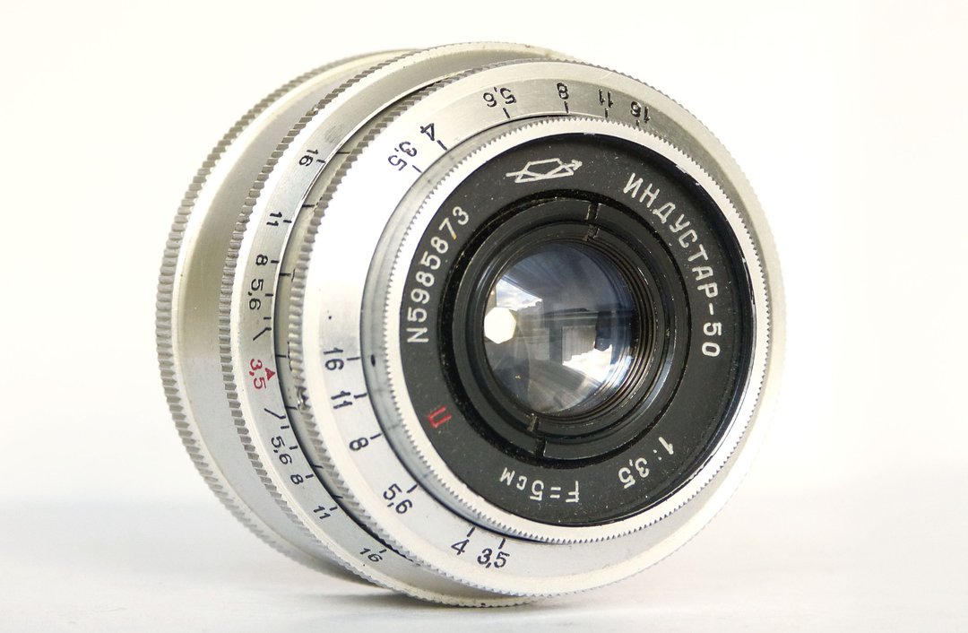 Industar-50 red P 3.5/50 Soviet silver rangefinder lens KMZ M39 LTM mount - 相机 - 其他材质 银色