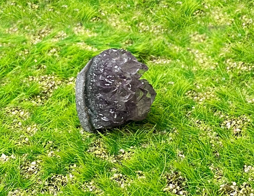 小小能量摆件-天然可爱小小迷你紫大牙紫晶镇 紫水晶 疗愈 招财 - 其他 - 水晶 紫色