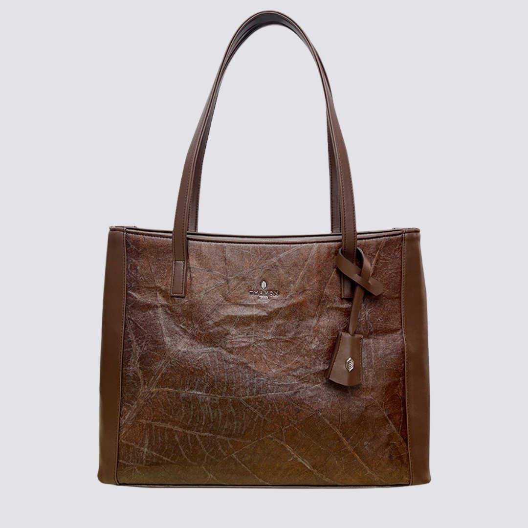Tote Bag - Walnut Brown - 手提包/手提袋 - 植物．花 咖啡色