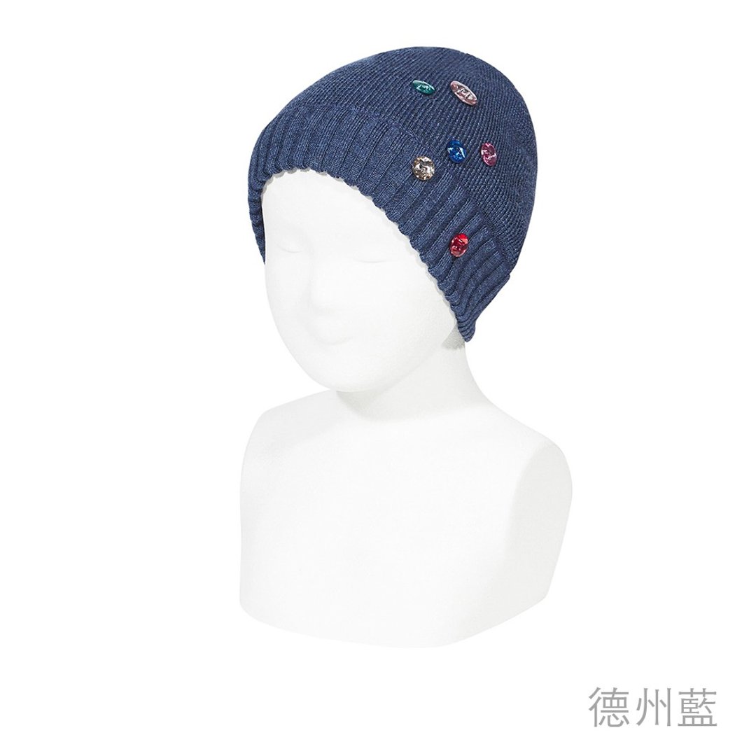 CND彩色宝石装饰羊毛帽 - 德州蓝 - 帽子 - 羊毛 蓝色