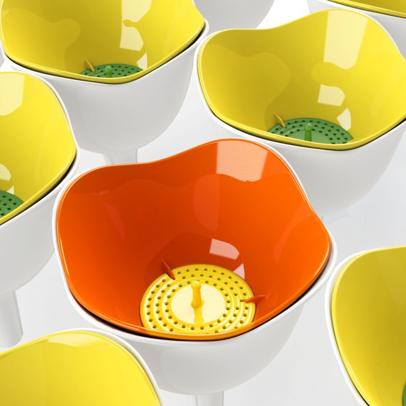 【Pinkoi x miffy】红A花型隔筛漏斗 (1套3件) (台港澳日限定发售) - 厨房用具 - 塑料 橘色