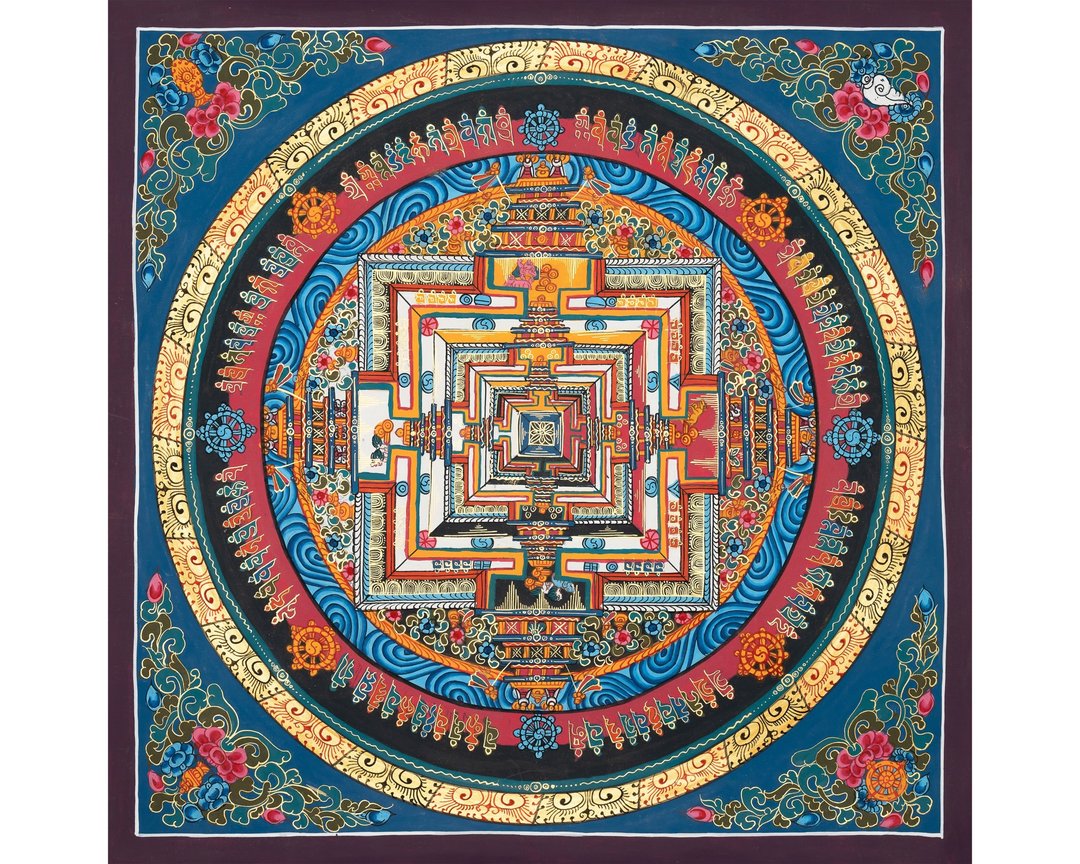 **时轮金刚灵性唐卡——手工传统艺术** - 墙贴/壁贴 - 其他材质 多色