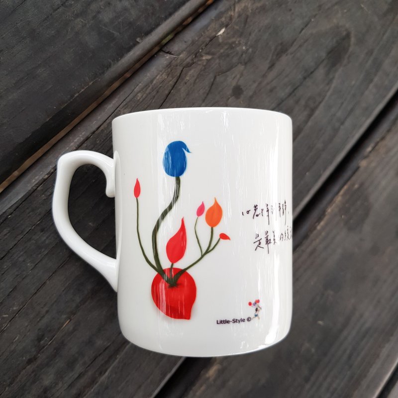 骨瓷马克杯-平静的心(定制) - 咖啡杯/马克杯 - 瓷 白色