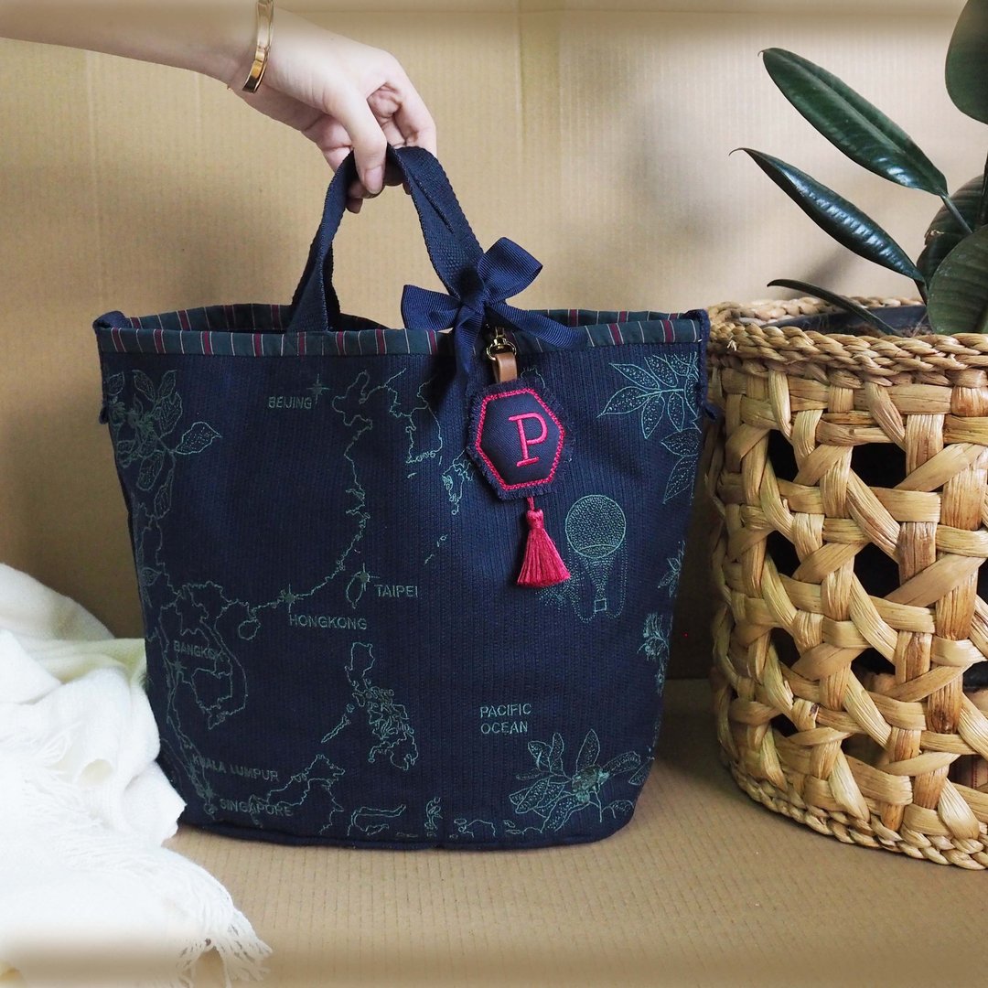 Mappy tote bags -navy 包包 - 手提包/手提袋 - 绣线 蓝色
