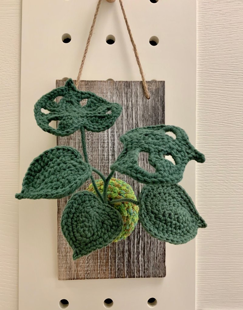 龟背芋板挂 针织手作 - 墙贴/壁贴 - 其他材质 卡其色