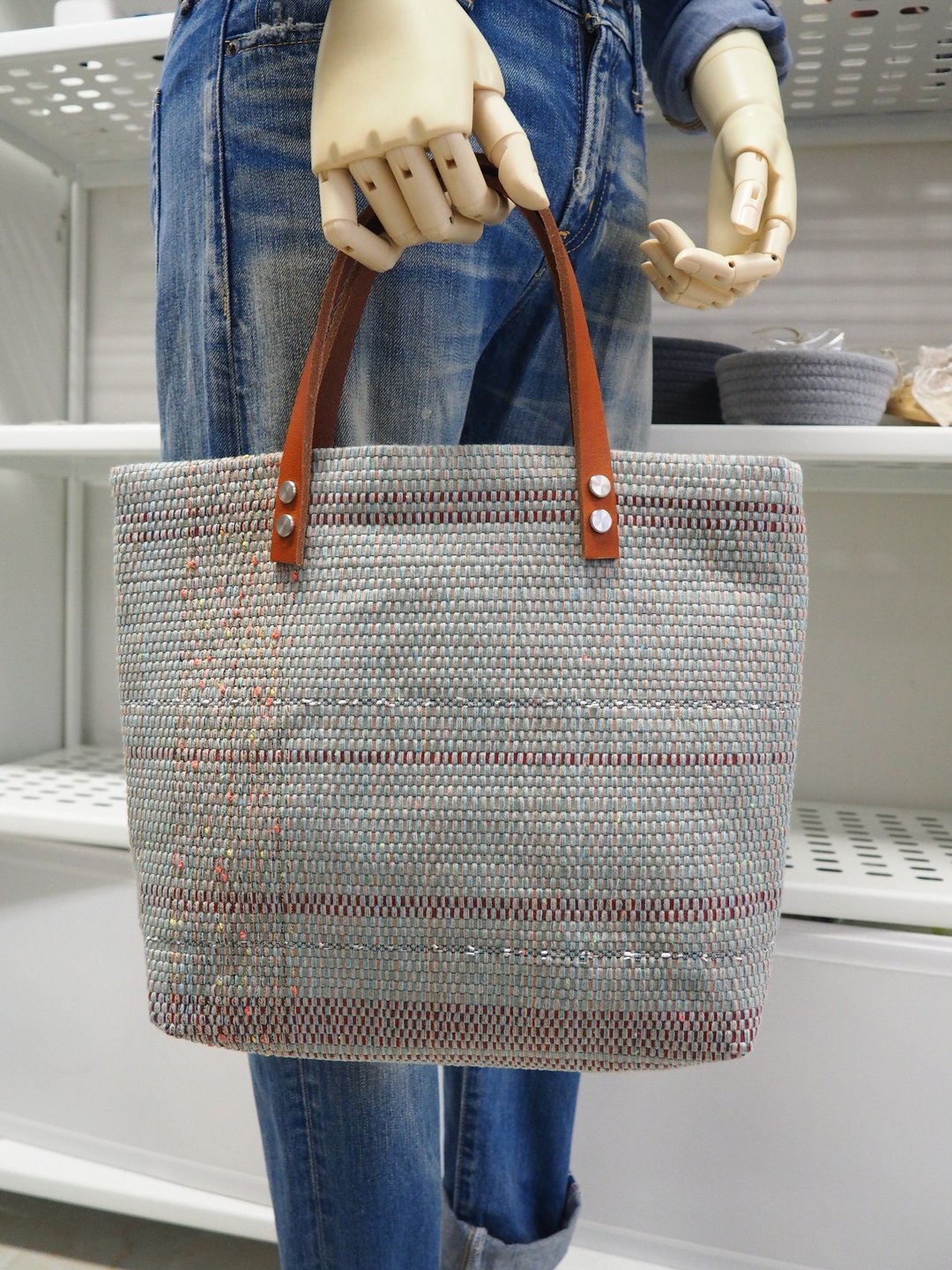 独家 皮革纸 织布袋 TOTE BAG 手提包 - 侧背包/斜挎包 - 纸 灰色