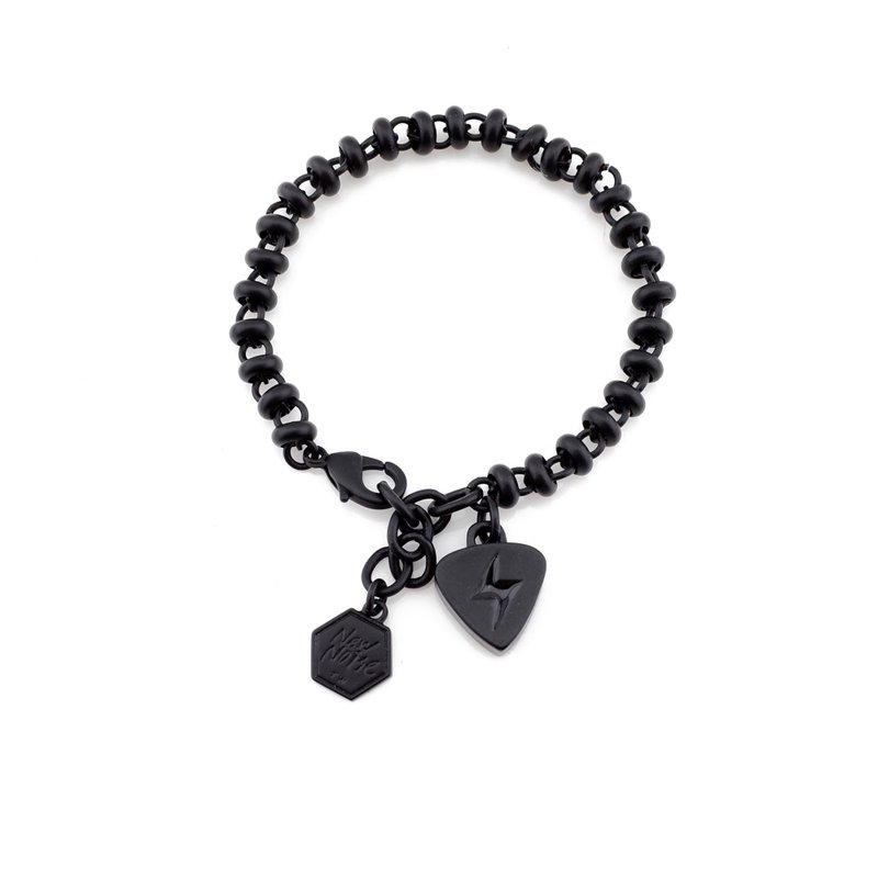 NEW NOISE 音乐饰品实验所-闪电PICK手链 (雾黑款) Lightning pick bracelet - 手链/手环 - 其他金属 黑色