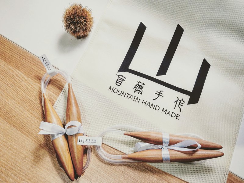 【盲藤手作-针】特粗毛线专用环针/轮针 - 编织/刺绣/羊毛毡/裁缝 - 竹 咖啡色