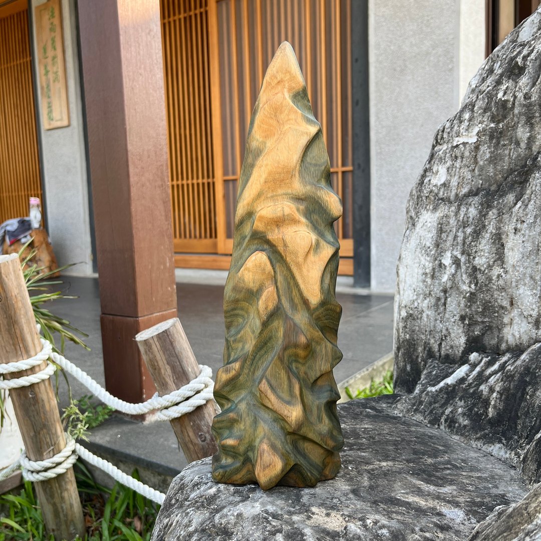 心山系列　原饥　绿檀摆件　山形艺品家饰摆件　小枯山水 - 摆饰 - 木头 绿色