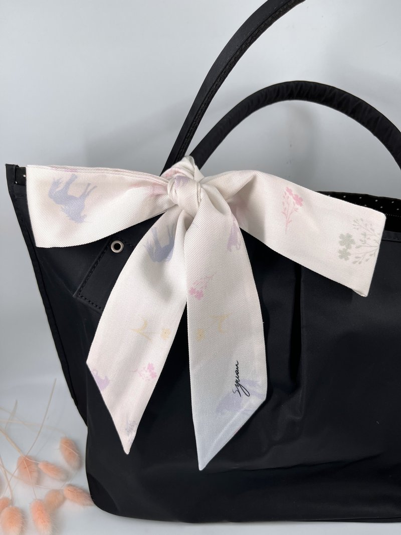 圣诞礼物 花草独角兽剪影 长条丝巾 - 丝巾 - 其他人造纤维 透明